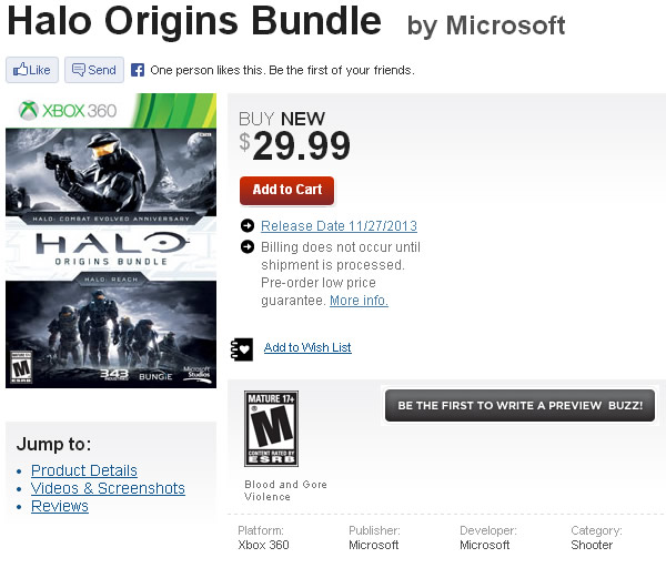 「Halo Origins Bundle」
