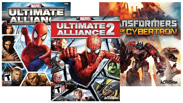 「Transformers: Fall of Cybertron」「Marvel: Ultimate Alliance」
