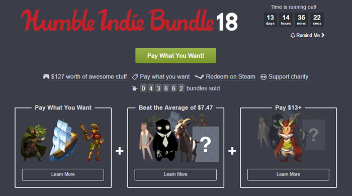「Humble Indie Bundle 18」