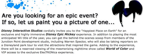 「Epic Mickey」 エピックミッキー