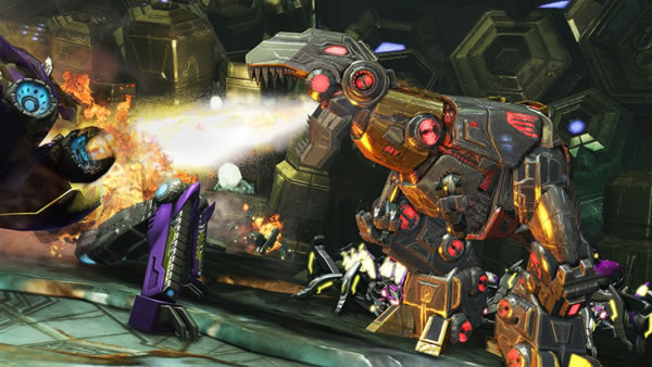 Transformers Fall Of Cybertron の新参戦キャラクター グリムロック にスポットを当てたプレイ映像が公開 Doope