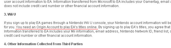Wii U版eaタイトルのオンラインプレイに Origin アカウントが必要か Eaの個人情報保護方針が更新 Doope 国内外のゲーム情報サイト
