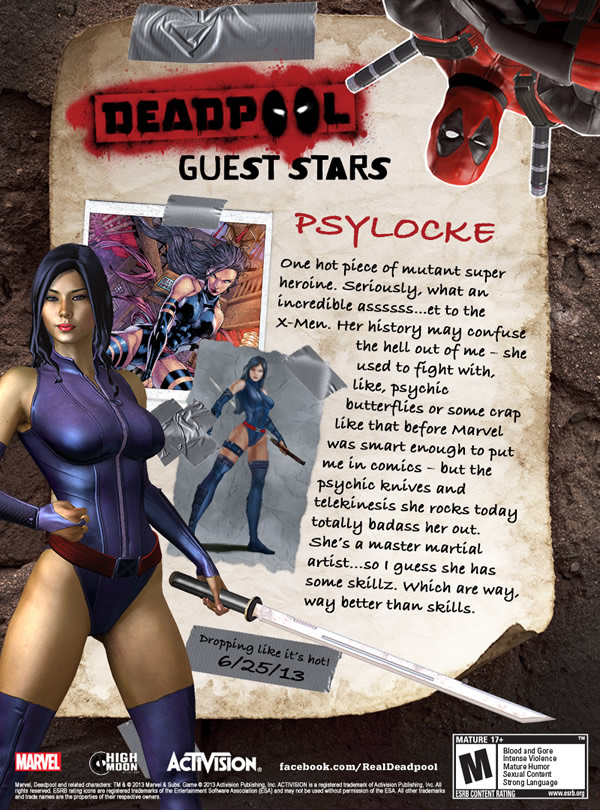 High Moonの新作アクション Deadpool にミスター シニスターとサイロックの参戦が決定 Doope