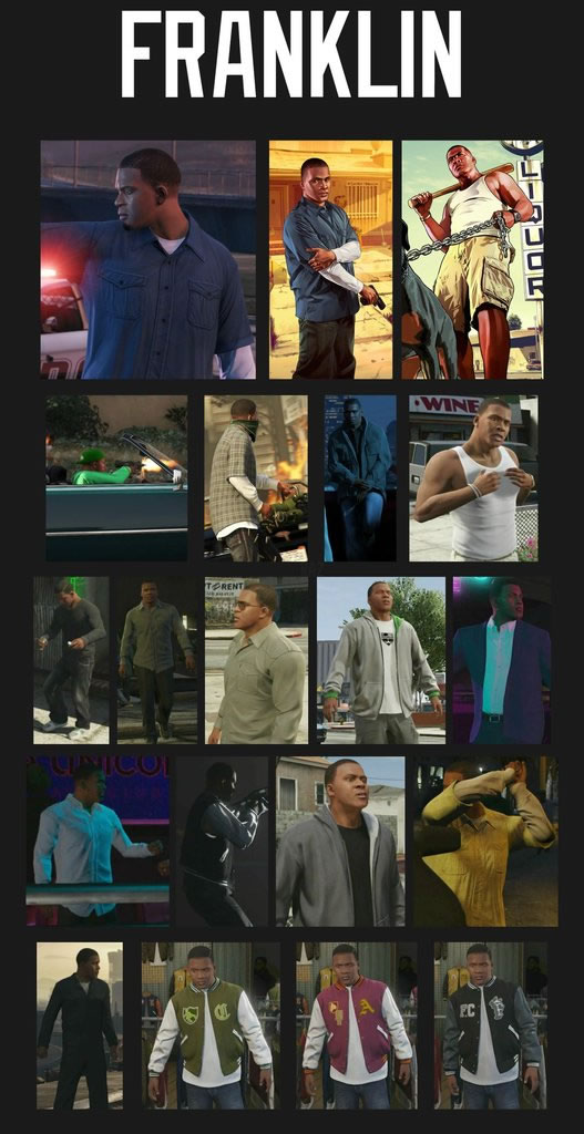主人公3人のファッションやアクセサリなど Grand Theft Auto V の豊富なキャラクターカスタマイズイメージまとめ Doope