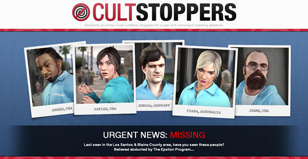 カルトを糾弾する団体が Grand Theft Auto V のロスサントスで行方不明となったepsilon Program信者の捜索を呼びかけ Doope