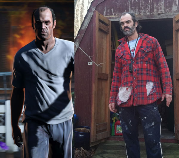 Grand Theft Auto V の主人公を演じた俳優3人の素敵な写真と リアルトレバーの愉快なサプライズ映像 Doope