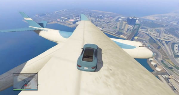 並行飛行する貨物機の間を車でジャンプする Gta Online の物凄いスタント映像が登場 Doope 国内外のゲーム情報サイト
