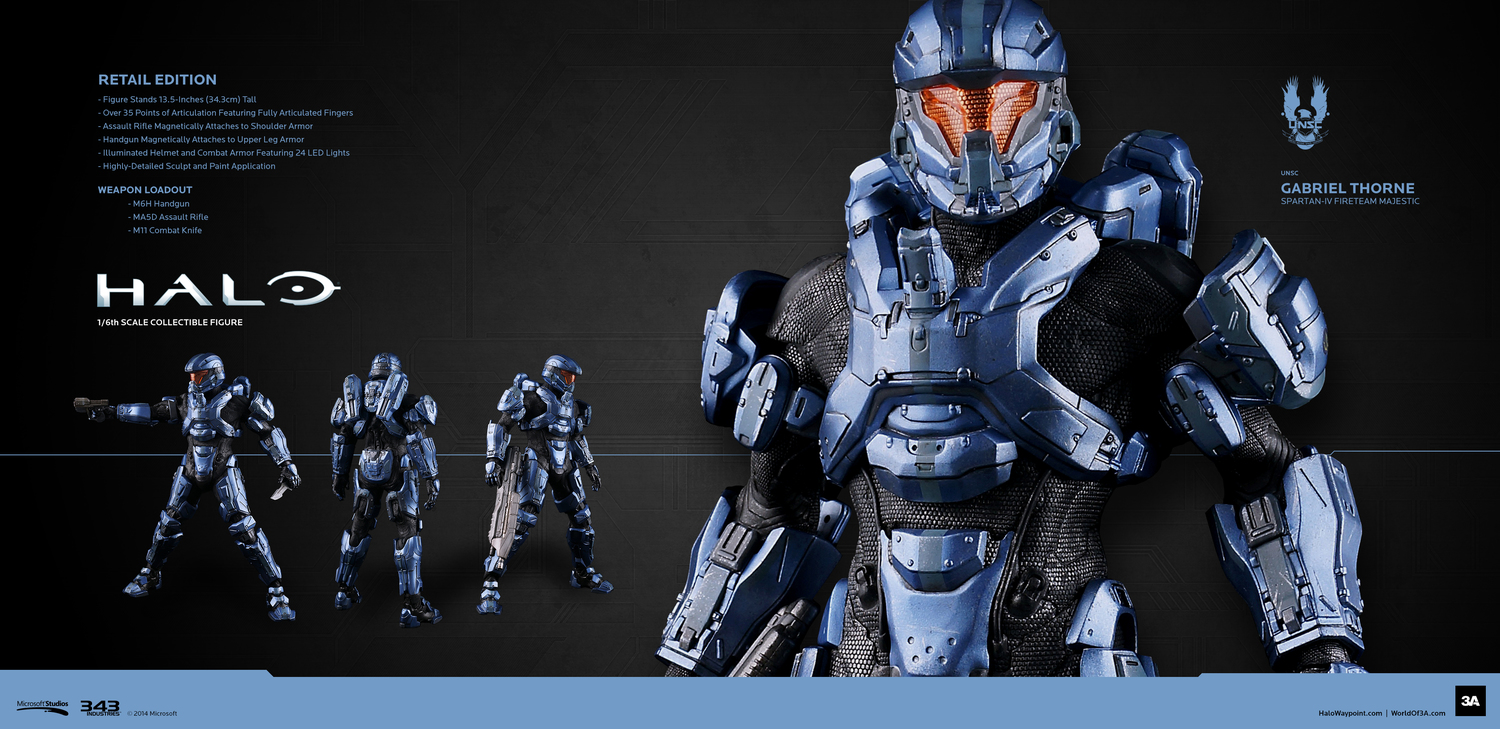 Threea がガブリエル ソーン用アーマーを含む Halo 4 の素晴らしい Spartan Iv アクションフィギュアを発表 Doope 国内外のゲーム情報サイト