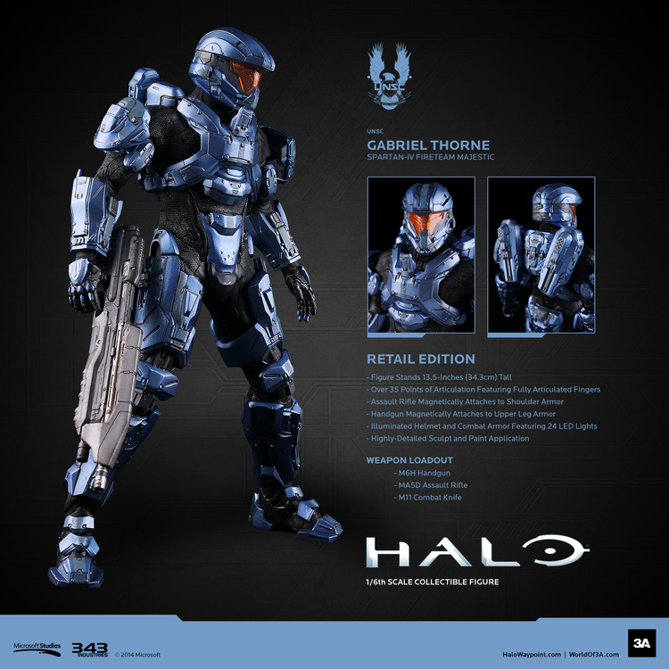 “threeA”がガブリエル･ソーン用アーマーを含む「Halo 4」の素晴らしい“Spartan-IV”アクションフィギュアを発表 «