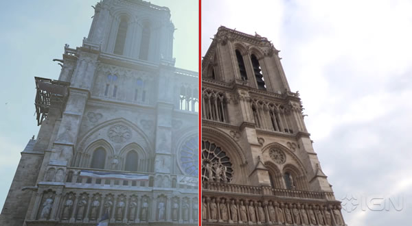 現在のパリとゲーム内のロケーションを並べた Assassin S Creed Unity の比較映像が公開 コナンのレビューも Doope