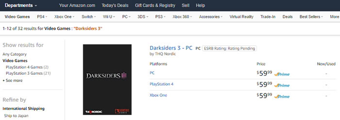 「Darksiders III」