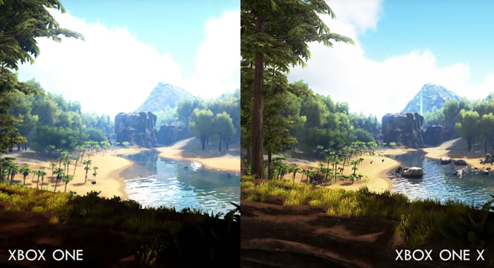 Xbox Oneとxbox One X上で Ark Survival Evolved を動作させた公式比較映像が公開 オブジェクトの描画距離に大きな差 Doope