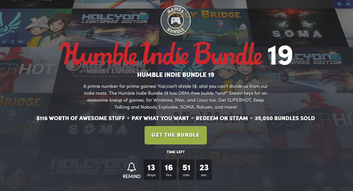 「Humble Indie Bundle 19」