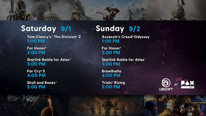 The Division 2 や Assassin S Creed Odyssey を含む Ubisoft のpax Westライブ配信がアナウンス 放送は9月1日と2日 Doope 国内外のゲーム情報サイト