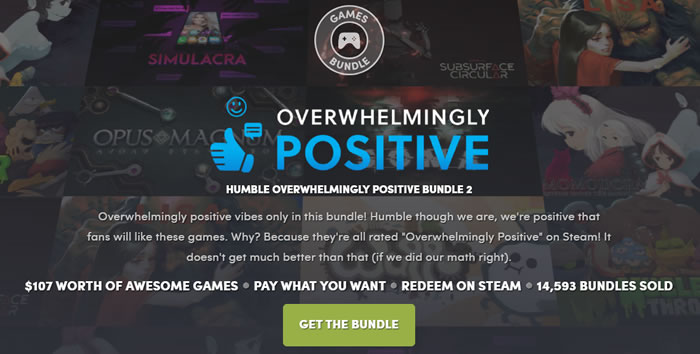 「Humble Overwhelmingly Positive Bundle 2」