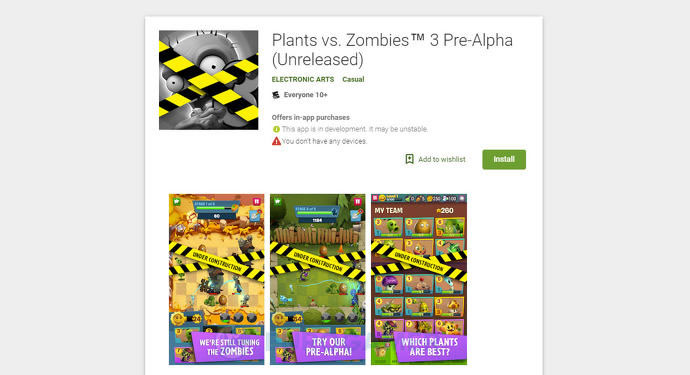 「Plants vs Zombies」