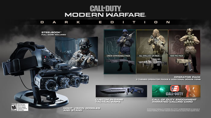 ナイトビジョンゴーグルを同梱する「Call of Duty: Modern Warfare」の ...