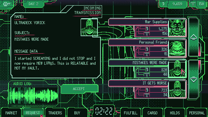 「Space Warlord Organ Trading Simulator」