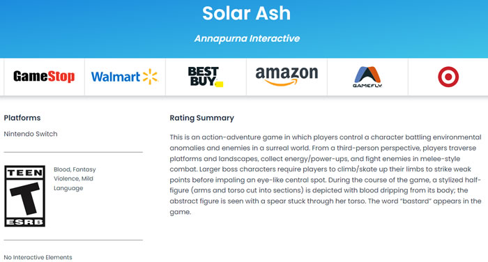 「Solar Ash」